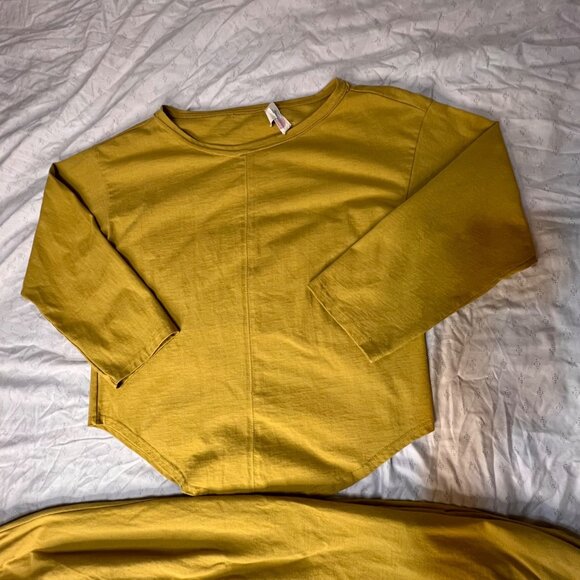 FP Beach Slouchy Lounge Jogger Pants & Scoop Neck Top Set SMALL USA 100% Cotton - Picture 3 of 16